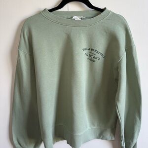 H & M Crewneck Pistachio Green